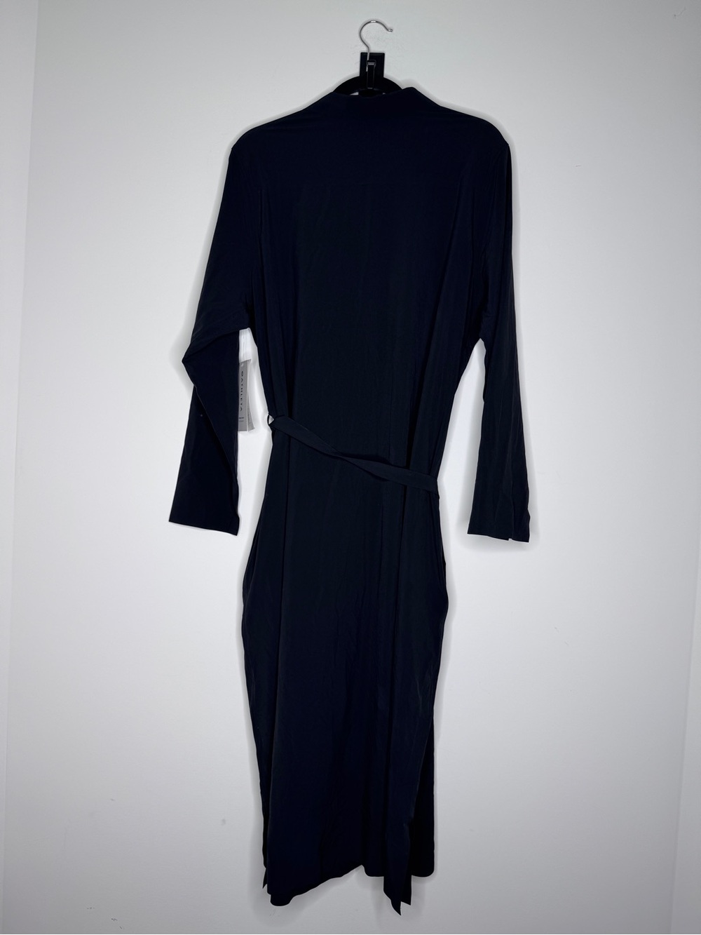 Athleta Black Urbanite Long Sleeve Shirt Dress with Self Tie - Picture 4 of 9